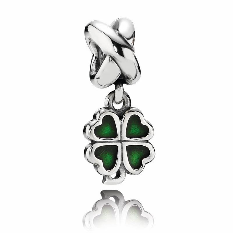 Pandora Australia Four-Leaf Clover Dangle Charm - Sterling Silver | UQFDRG539